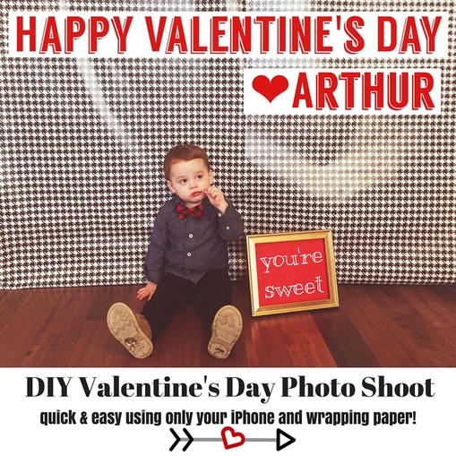 Tutorial for a quick, cute and cheap Valentine's Day photo shoot with kids!