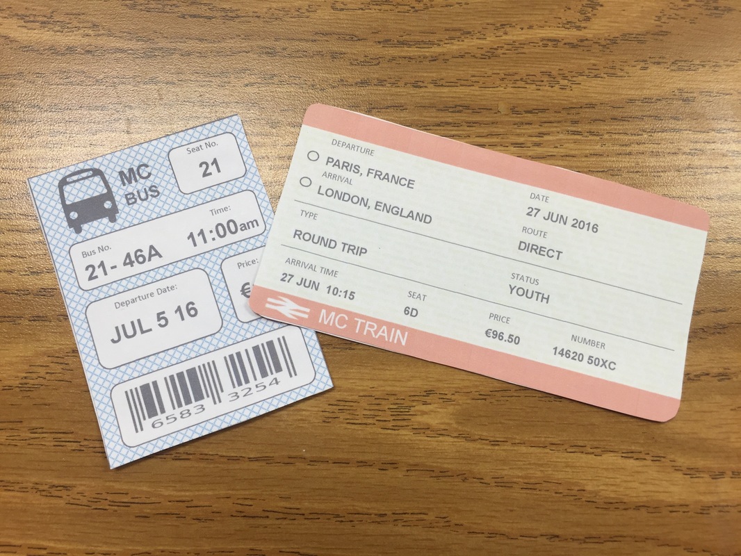 free bus and train ticket printables