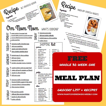 whole 30 meal plan free